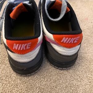 Nike Kids Sneakers - Black, White, and Orange
